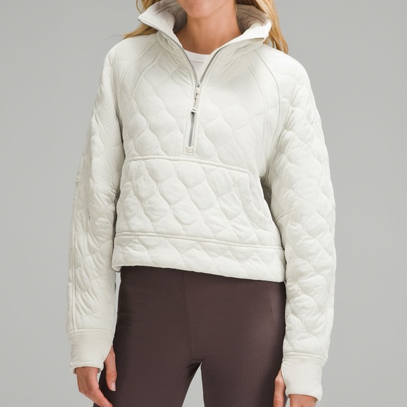 Lululemon Quilted Pullover Sweatshirt | Size M/L| Cozy Half Zip Hoodie Scuba - Picture 1 of 13